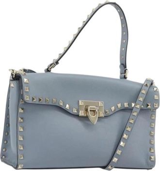 Valentino Pre-owned Vintage Hand Bag - Dames - Vintage Handtas - Blauw - ONE Size - Leer - Vintage
