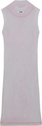 GCDS Ribbed Midi Jurk - Dames - Kleedjes - Paars - XS - Kleedjes
