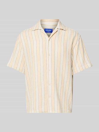 Jack & Jones Jack & Jones Regular Fit Freizeithemd mit Resortkragen Modell COBA in Apricot, Gr&ouml;&szlig;e XXL