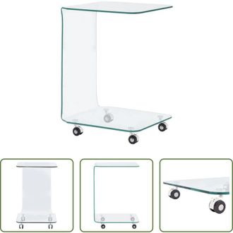 vidaXL Tavolino moderno - Tavolino da Salotto 45x40x63 cm in Vetro Temperato