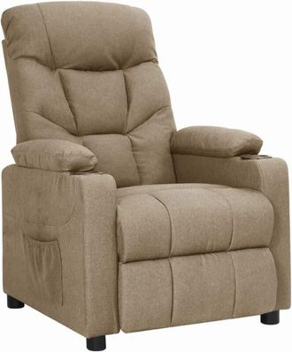 vidaXL Sill&oacute;n Reclinable De Tela Gris Taupe Vidaxl