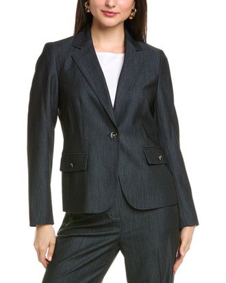 Anne Klein One-Button Notch Collar Jacket