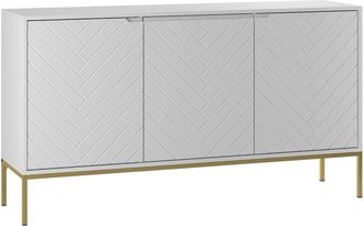 Petits Meubles Aparador 3 puertas paneles de melamina y mdf blanco