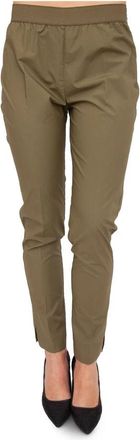 Twinset Slim-fit Broek - Dames - Slim Fit Broeken - Groen - XL - Katoen - Broeken