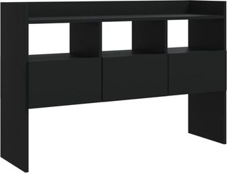 vidaXL Aparador de madera contrachapada negro 105x30x70 cm Vidaxl