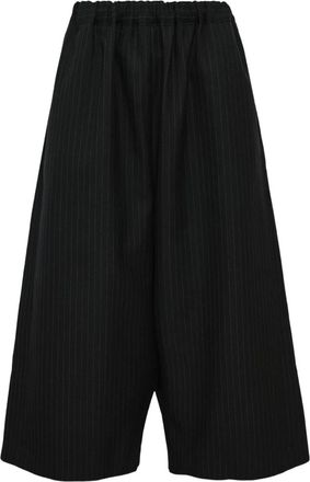 Comme Des Garçons Gestreepte straight broek - Zwart