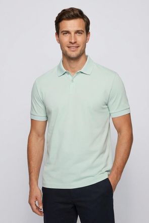 Boss Green by Hugo Boss Poloshirt BOSS GREEN Pio, Herren, Gr. XXL, turquoise, aqua447, Jersey, Obermaterial: 100% Baumwolle, regular fit normal, Rundhals, abgestepptes B&uuml;ndch