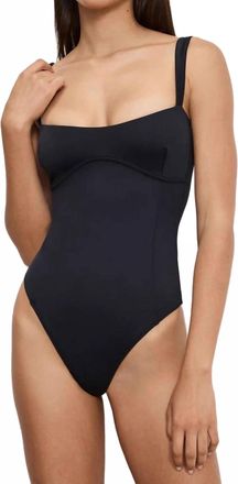 Good American Sweetheart Scuba Tank Bodysuit In Black