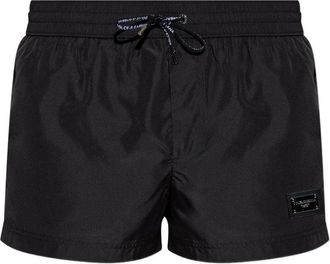 Dolce & Gabbana PLAQUE SWIMSHORTS Size: 5, colour: BLACK