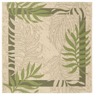 Safavieh Alfombra verde / beige 160 x 160 cm