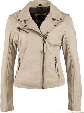 Mauritius Womens Christy 2 Rf Leather Jacket In Off White