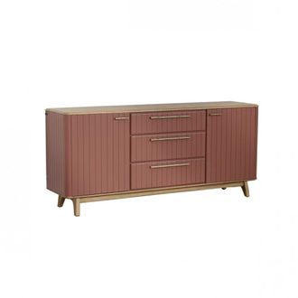 Robin des Bois Aparador de roble con 2 puertas y 3 cajones rose saumon