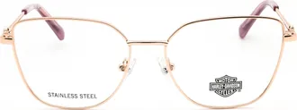Harley-Davidson HD50118 Cat Eye Metal Frame Eyeglasses - Rose Gold