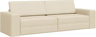 vidaXL Vidaxl - Floor Sofa Bed Cream 245 x 78 x 77 cm Fabric