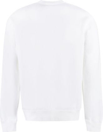 Dsquared2 Mens Cotton Sweatshirt Crew Neck White Sweatshirts Sweater