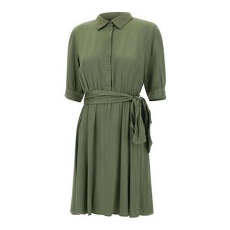 Kaos Midi Dresses, female, Green, Size: M Satin Dress