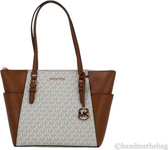 Michael Kors Michael Kors Michael Kors Women Leather Shoulder Tote Bag Purse Handbag+Double Zipper Womens Wallet