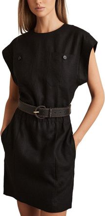 Reiss Karly Short Sleeve Linen Dress