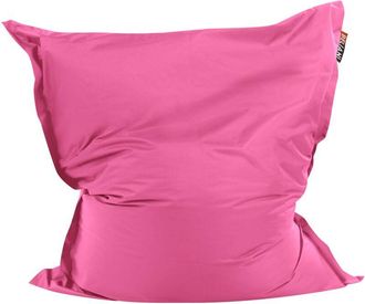 Beliani Beliani - Funda Puf Coj&iacute;n Moderna Extra Grande Nylon Cremallera Impermeable Duradera Interior Exterior 140 X 180 Cm Fucsia Fuzzy