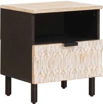 vidaXL Armario De Noche 40 X 33 X 46 Cm Madera De Mango Maciza Vidaxl