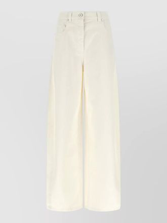 Brunello Cucinelli denim high-rise wide-leg jeans