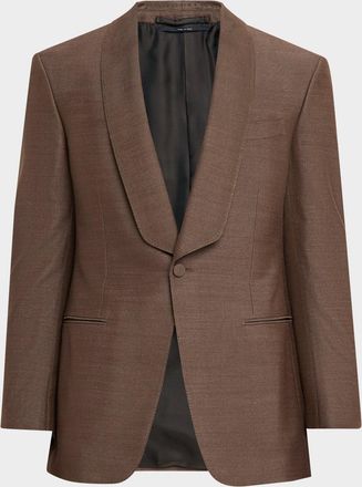 Dunhill Mens Silk Hopsack Shawl Collar Sport Coat