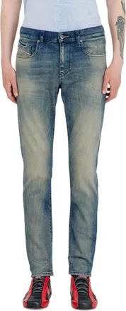Diesel Slim Jeans Regular Waist 2019 D-Strukt, Medium blue, Zip fly