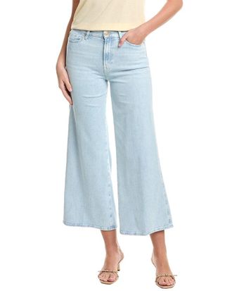 7 For All Mankind Left Hand Cropped Lotta Malibu Sky Wide Leg Jean