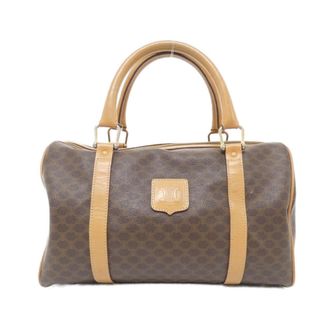 Celine Brown Coated Canvas Boston Bag (Pre-Owned)
