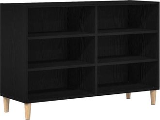 vidaXL Vidaxl - Vitrina Roble negro 103.5 x 35 x 70 cm Madera contrachapada