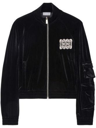 Off-white Trainingsjack met kanten detail - Zwart