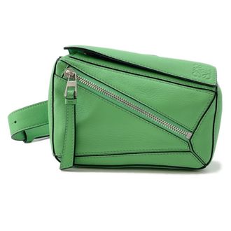 Loewe Puzzle Green Leather Sling Bag (Pre-Owned)