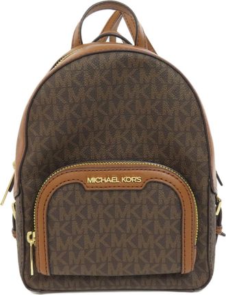 Michael Kors Brown Pvc Backpack (Pre-Owned)