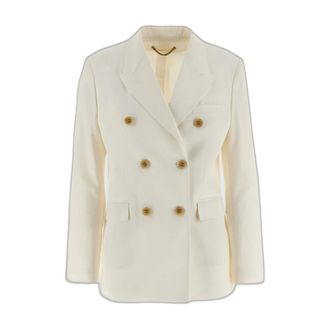 Golden Goose Jassen, Dames, Wit, S, Wol, Gedragen Double-Breasted Blazer