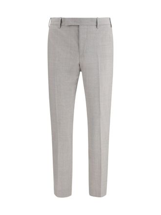 Pantaloni Torino Mens Tailored Trousers Grey-Light Blue Fleece Wool Grey/light