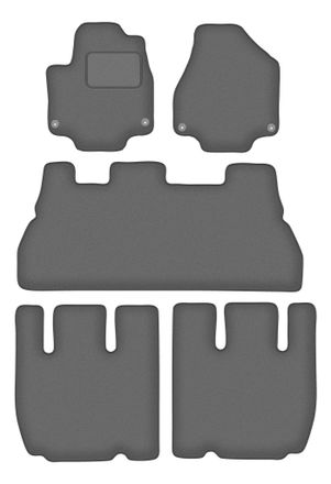 OEM Alfombrillas De Terciopelo Color Grafito Para Chrysler Pacifica Ii De 7 Plazas (2017-)