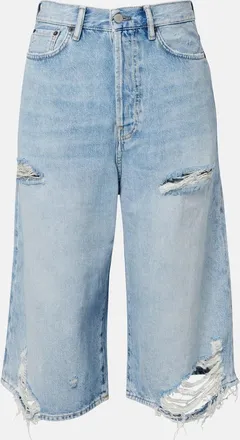 Acne Studios Distressed denim Bermuda shorts
