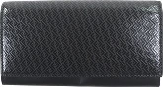 Fendi Black Leather Long Wallet (Bi-Fold) (Pre-Owned)
