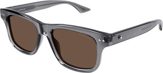 Montblanc MB0319S 004 Mens Sunglasses Grey Size 55