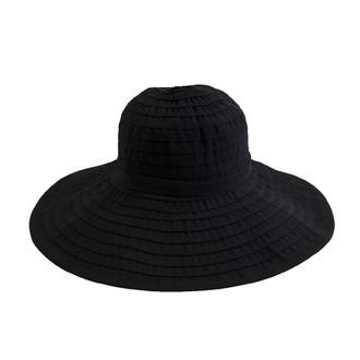 San Diego Hat Company San Diego Hat Company Womens Ribbon Large Brim Hat, Black, One Size