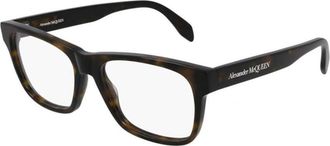 Alexander McQueen Mens Black Square Eyeglass Frames AM0307O 002