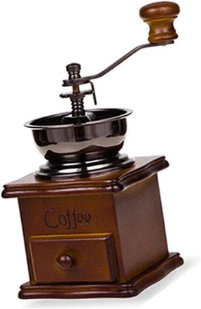 OEM Molinillo De Caf&eacute; Manual Con Tap&oacute;n De Corcho - Molienda Ajustable - Base De Madera - Dientes De Cer&aacute;mica