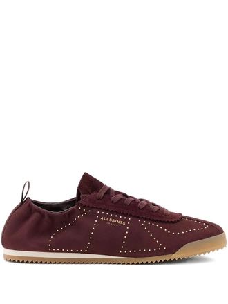 AllSaints Kenny studded lace-up sneakers - Brown