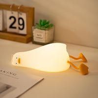 OEM L&aacute;mpara De Noche Con Forma De Pato, Suave Y Original, Led, Fabricada En Silicona De Grado Alimenticio, 3 Niveles De Brillo Ajustables, Recargable, Ide
