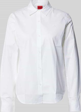 HUGO BOSS Regular Fit Hemdbluse aus Baumwoll-Mix Modell THE ESSENTIAL SHIRT in Weiss, Größe 34