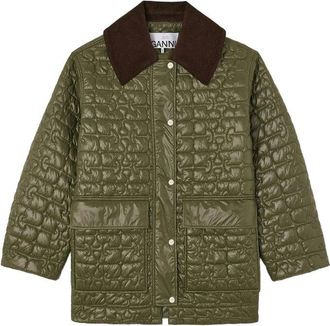 Ganni Outerwears Verde-Donna