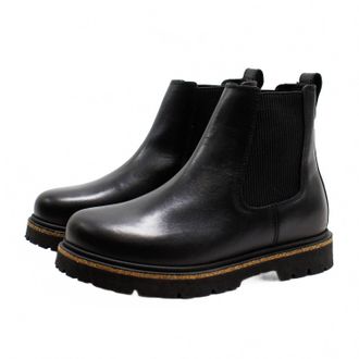 Birkenstock Womens Highwood Slip On Leather Boot In Black