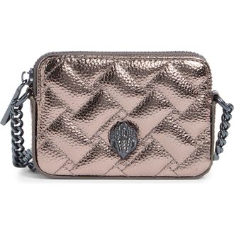 Kurt Geiger Micro Kensington Quilted Camera Bag in Gunmetal at Nordstrom Rack