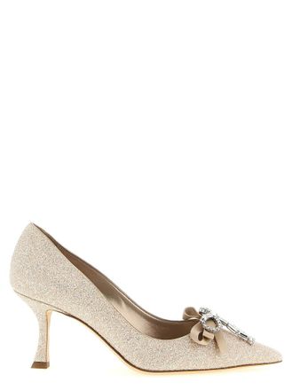 Jimmy Choo London Golden Slip On Pumps