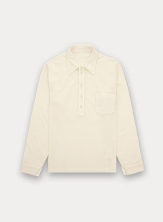 Fortela Grayson Long Sleeve Polo in Ecru at Nordstrom, Size Xx-Large Eu